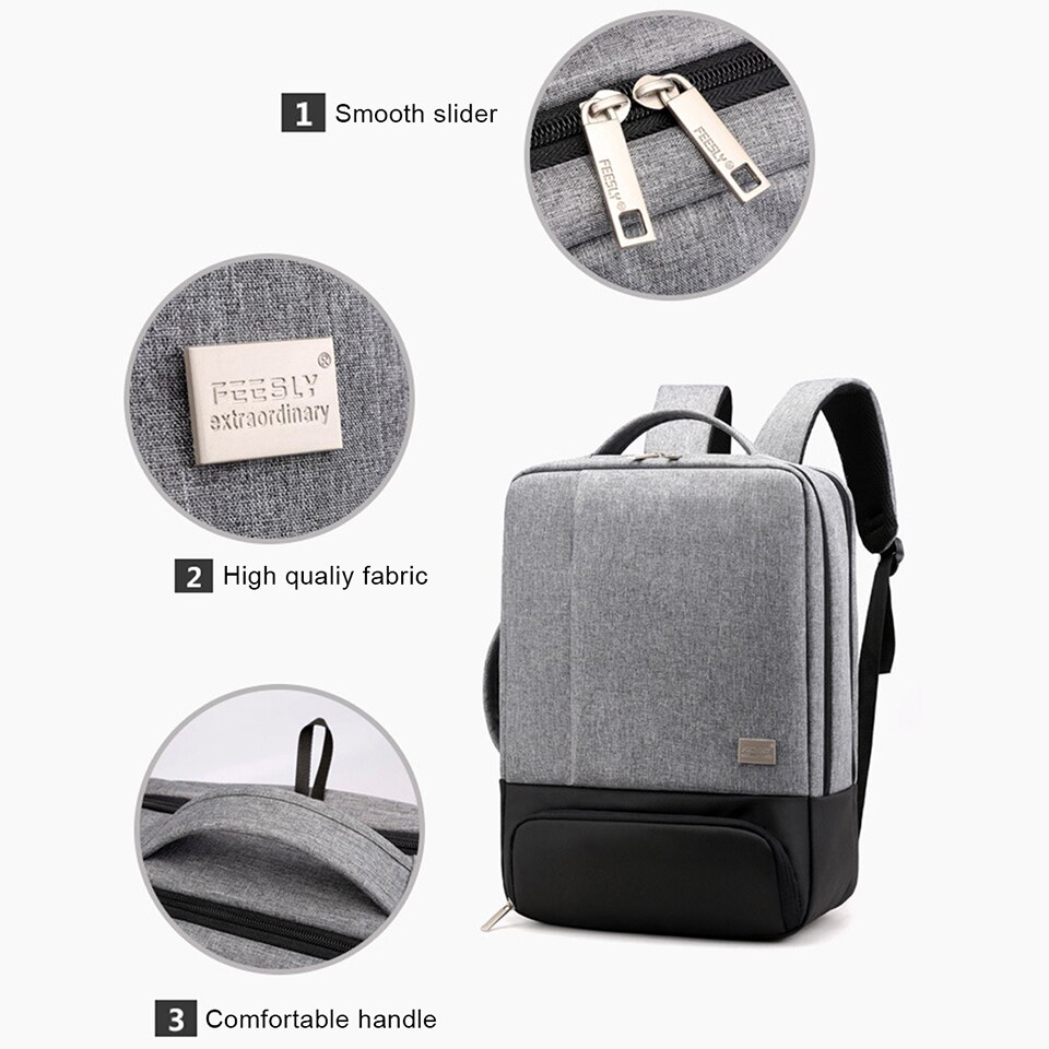 SHUJIN Herren Rucksack Laptop Rucksäcke 17 Zoll 15.6 ''Anti Diebstahl Männlichen Notebook Reise Zurück Pack Büro Frauen Reise Rucksack