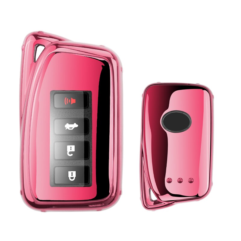 Soft TPU Car Remote Key Case Cover For Lexus NX GS RX IS GX LX RC ES 200 250 350 LS 450H 300H RX250T Car Styling Accessories Fob: Pink only case