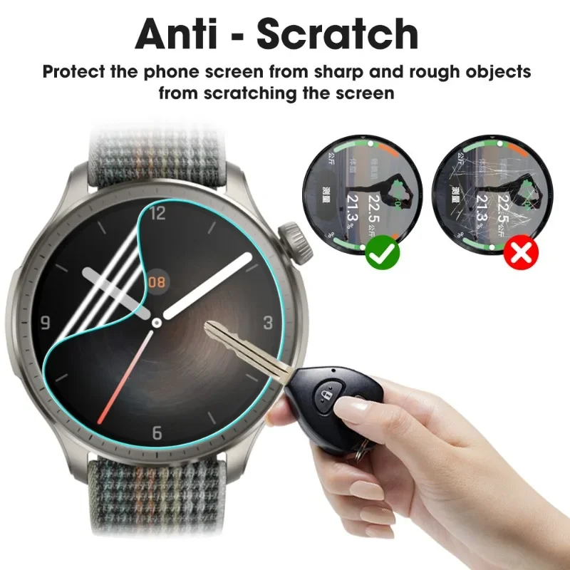 Doorzichtige Anti-Kras Beschermende Film Voor Amazfit Balans Hydrogel Film Voor Amazfit Balans Smartwatch Screenprotector Accessoires