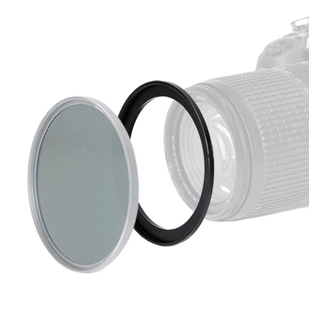 Anello Adattatore Step Down 72-49mm Per Obiettivi, Monta Filtri Da 49mm Su Diametro 72mm, Alluminio Anodizzato Nero