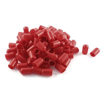 100 Stks Rode Zachte Plastic PVC Geïsoleerde End Mouwen Caps Cover 12mm Dia