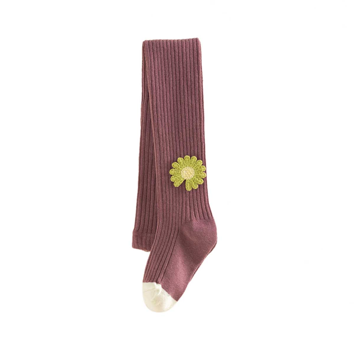 Baby Meisjes Knit Panty Winter Zacht Katoen Stretch Warm Leggings Peuter Warm Kousen Broek Daisy Bloem Panty: Rood / 1-2T