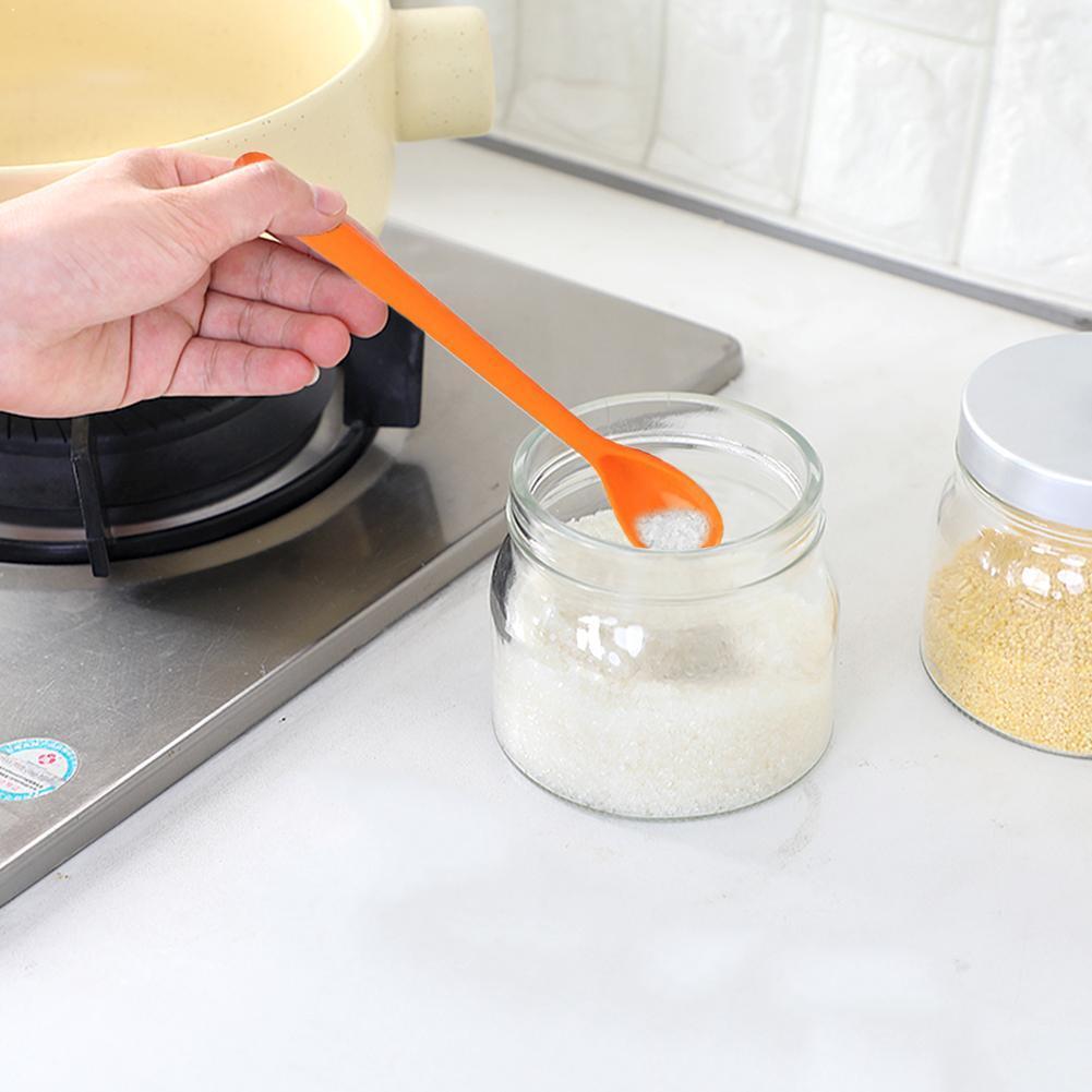 1PC Long Handle Salad Food Mixing Stirring Spoon Rice Tea Spoon Cooking Coffee Soup Tool Mixing Kitchen Dessert N9V7