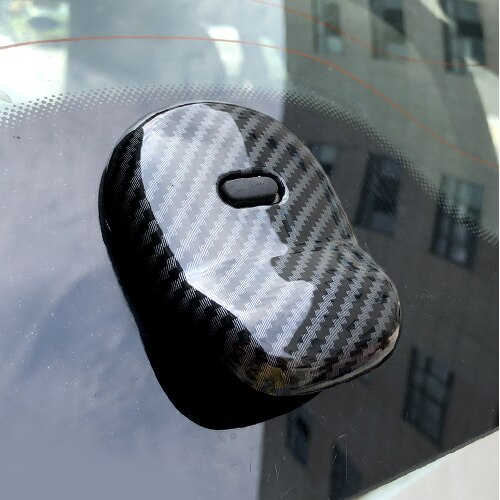 For Mercedes Smart 453 Fortwo ABS Plastic Car Trunk Door Handle Cover Stickers Exterior Decoration Modification Car Styling: Gray