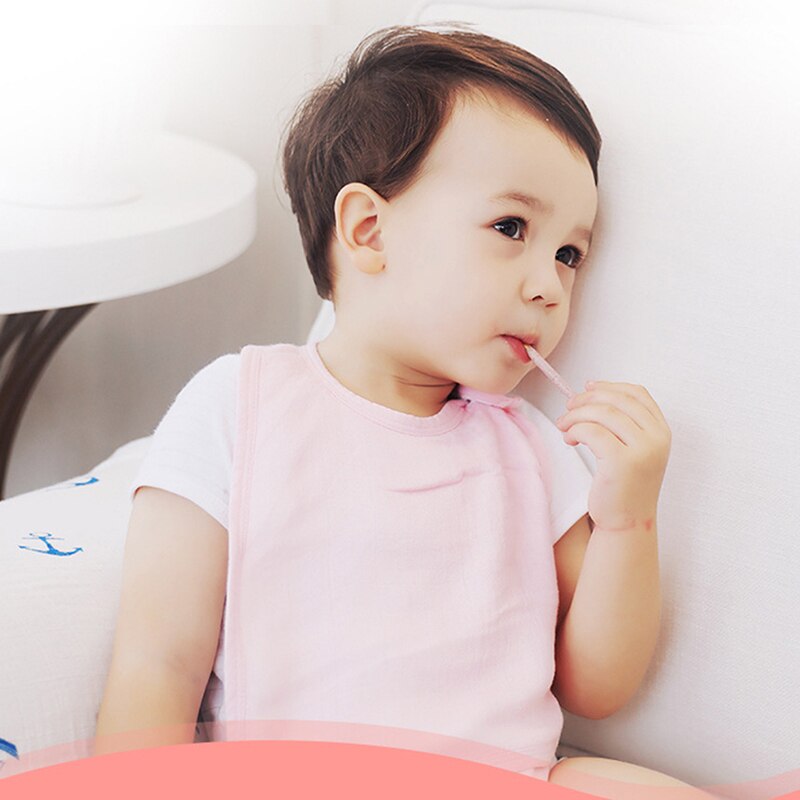 Unisex baby hagesmække savle hagesmæk sæt bambus fiber sød ensfarvet savlende tandsmæk baby shower 1 pakke