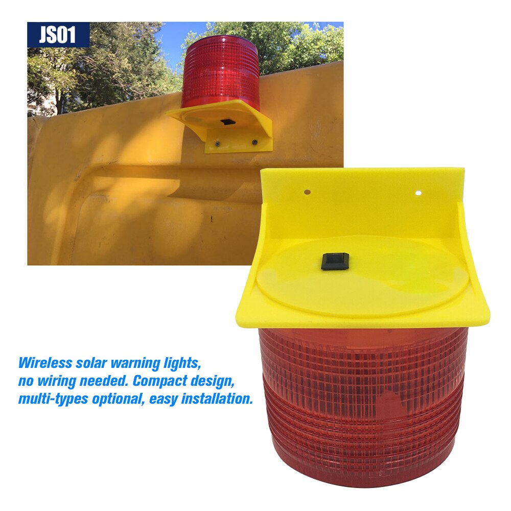 Solar Warning Lights 8pcs Leds Red Light Solar-powered Warning Lamps Obstruction Lamp/ Beacon Light/ Traffic Warning Lights