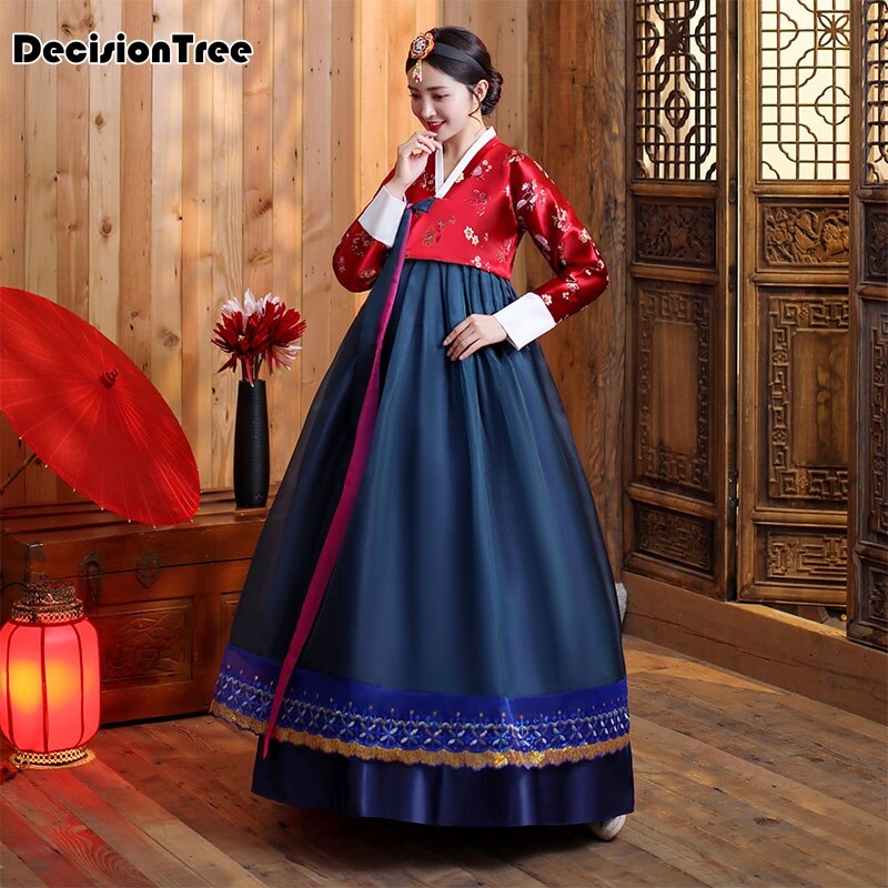 2020 sequined coreano tradicional traje hanbok feminino coréia palácio traje hanbok vestido de dança nacional roupas para palco mostrar