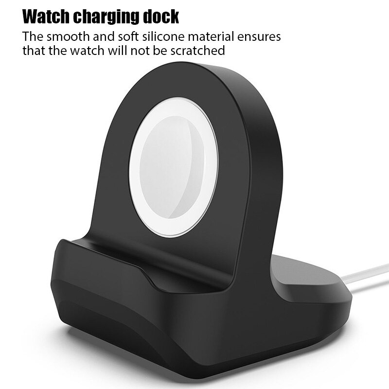Ren färg silikonbas laddningsställ apple watch stativ stöd för apple iwatch