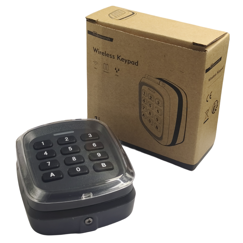 Waterproof Universal 12V 24VDC Metal Case Digital Wired Keypad for Garage Door, Gate Opener and Access Control Systems: black