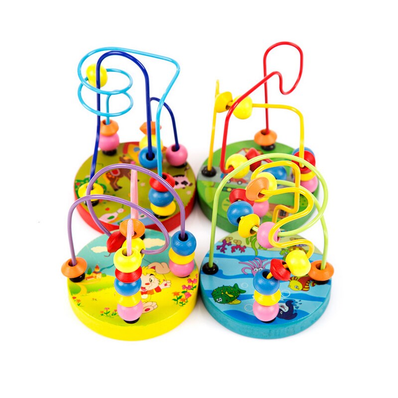 N121 Beaded bead game mini small bead animal puzzle toys hand-eye coordination exercise Style randomly sent