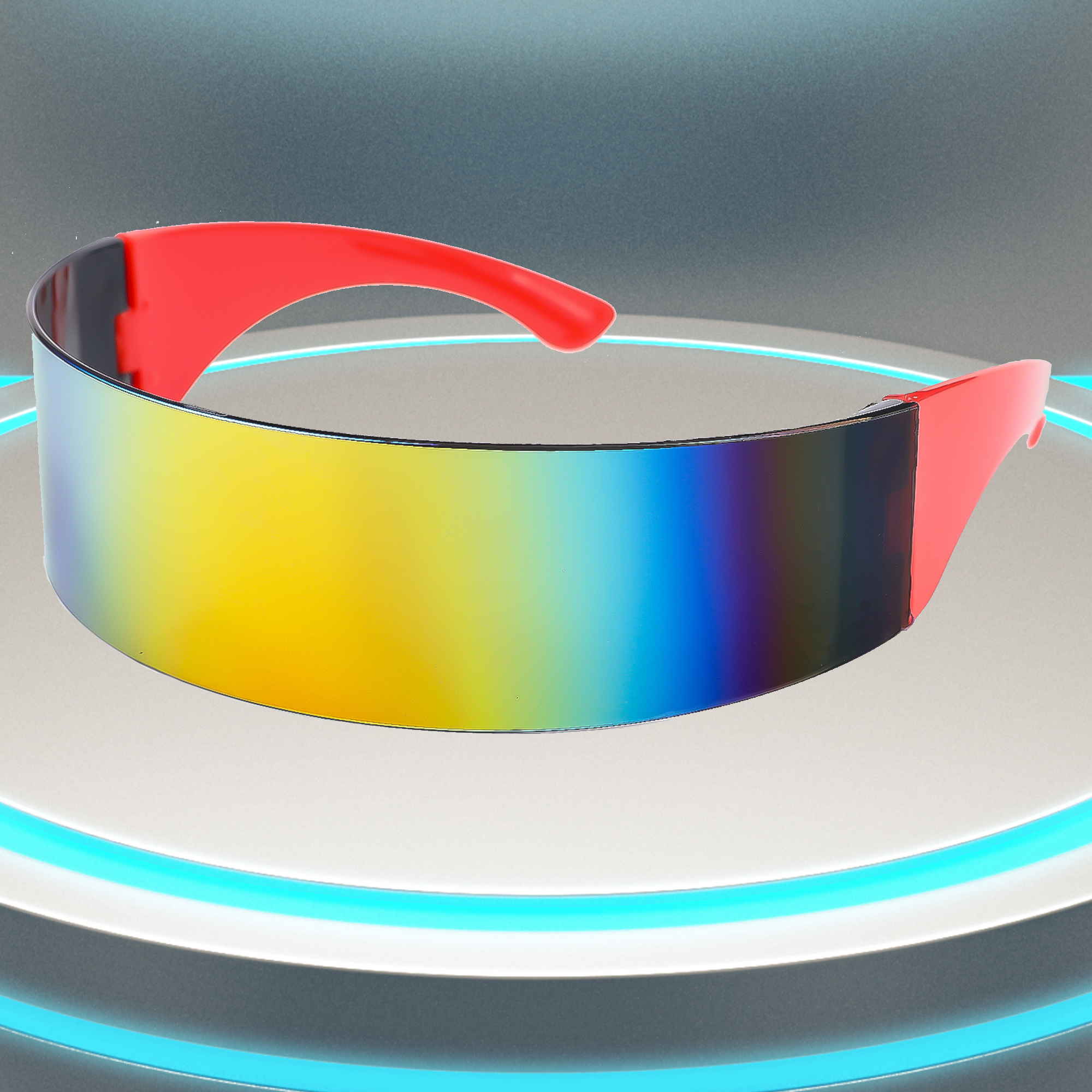 Y2K Sunglasses Future Technology Glasses: Blue