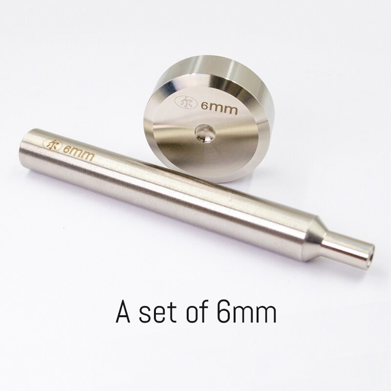 SOZO outils d'installation de rivets en acier inoxydable, solide, tige de Rivet en cuir Impact Base de poinçon d'ongle 6/8/9/10mm: A Set Of 6mm