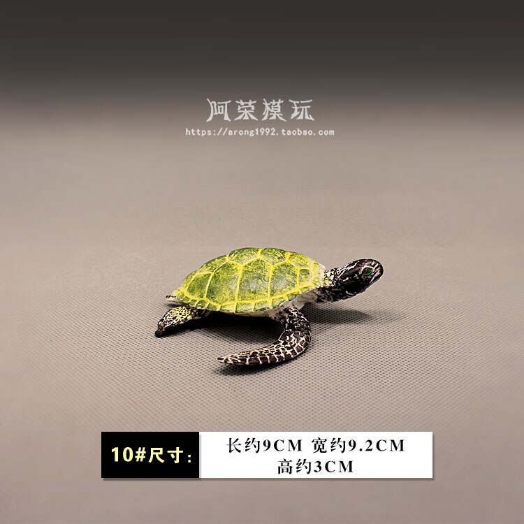 Miniaturen Sea Animal Model Lederschildpad Rode Oren Schildpad Land Schildpad Oceanen Wereld Aquarium Decor Action Figures Beeldjes Speelgoed: A10