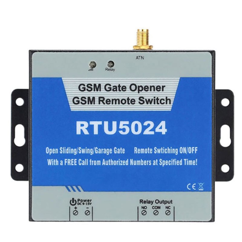 GSM Gate Controller Relay Switch ON/OFF Sliding Swing Garage Door Authorized Access Free Call RTU5024 850/900/1800/1900MHz