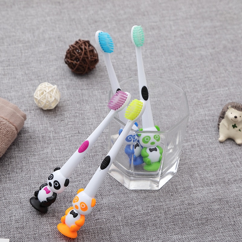 1 pcs Children Cartoon Panda Soft Bristle Toothbrush Baby Tooth Brush Kids Training Teeth Brush Dental Care for 3-12 Years Old