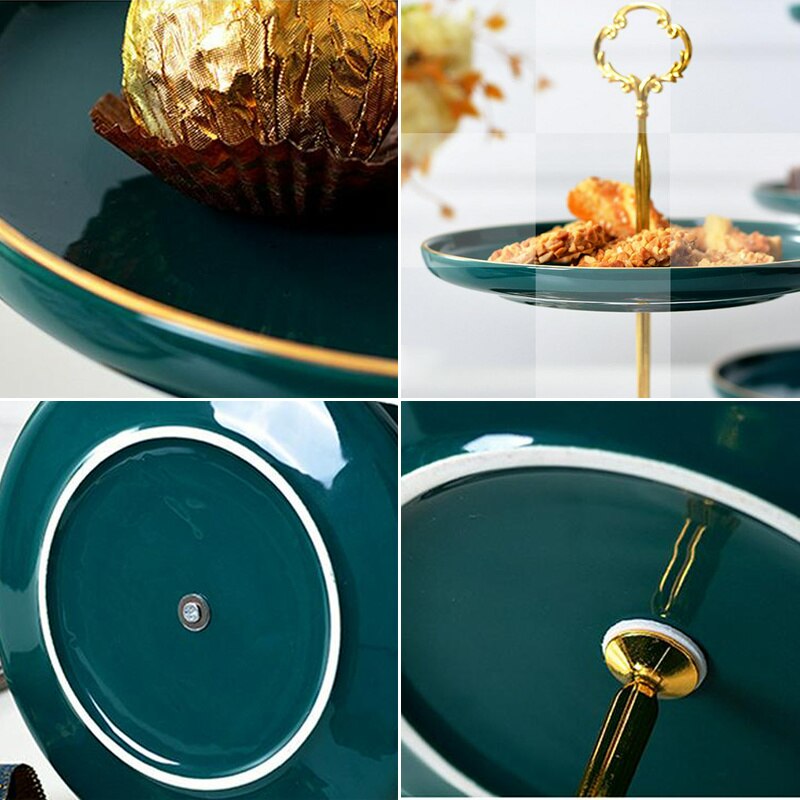 Neue Keramik Japanische Süßigkeiten Snacks Lebensmittel Trays Kuchen Stehen Nordic Malachit Grün Hochzeit Dekoration Tablett Küche Veranstalter