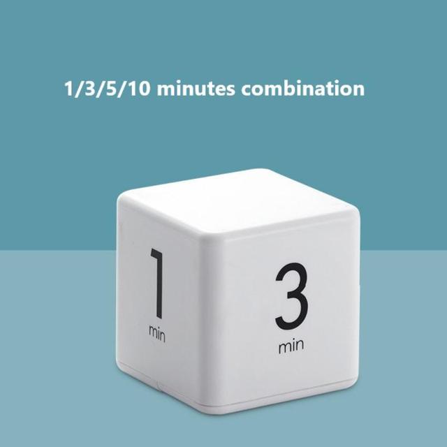 Lightweight Responsive Cube Timer Practical Kitchen Timer Sports Timer Gravity Sensor Flip Timer White Cooking Alarm Clock: A