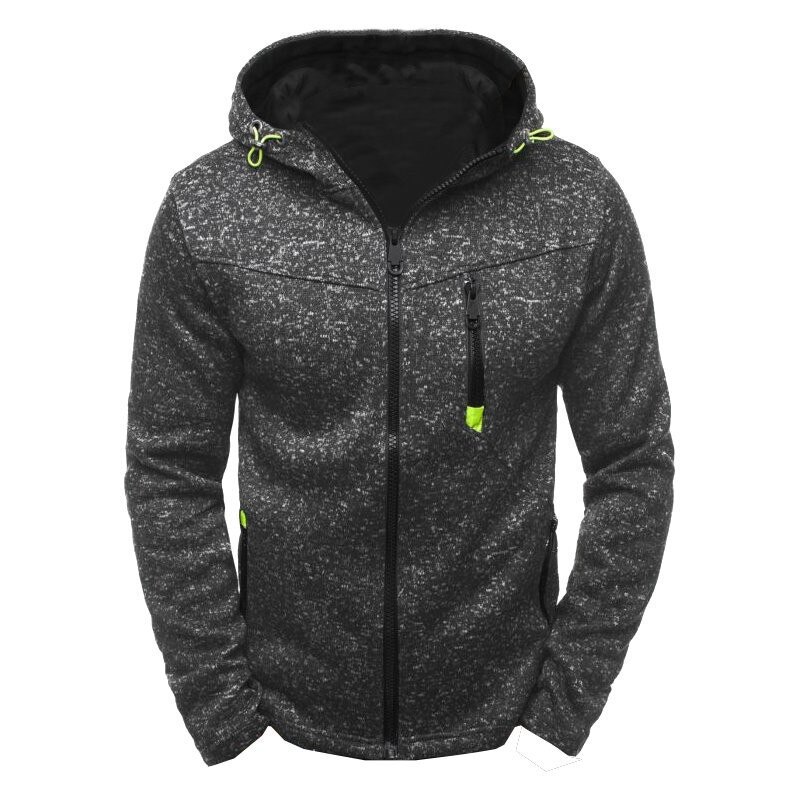 Sudadera con capucha de manga larga para hombre, ropa de calle ajustada a la , camisetas de exterior, ropa de , chaqueta, prendas de vestir: XXXL / Gray-1