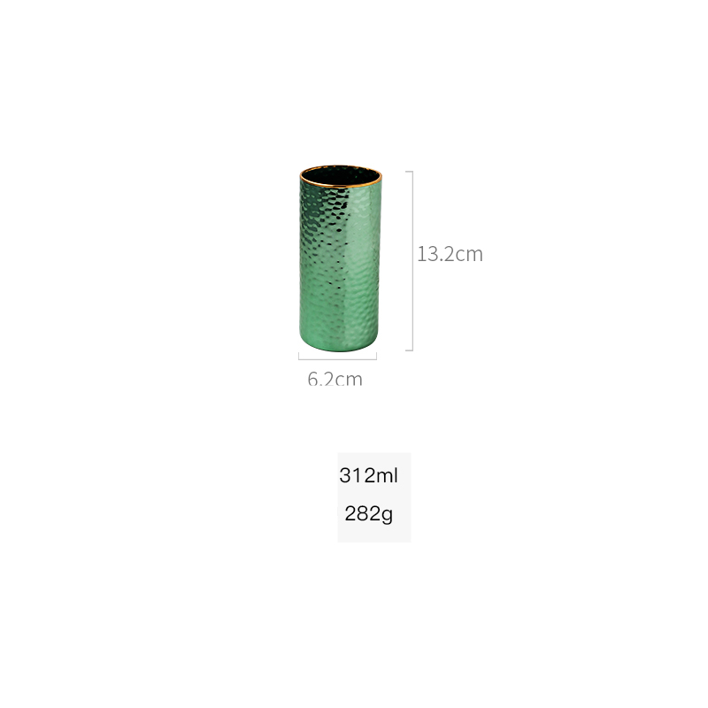 Phnom penh glas bägare grön nordisk lyx dricksglas hammare frukost mjölkkopp champagneglas: C