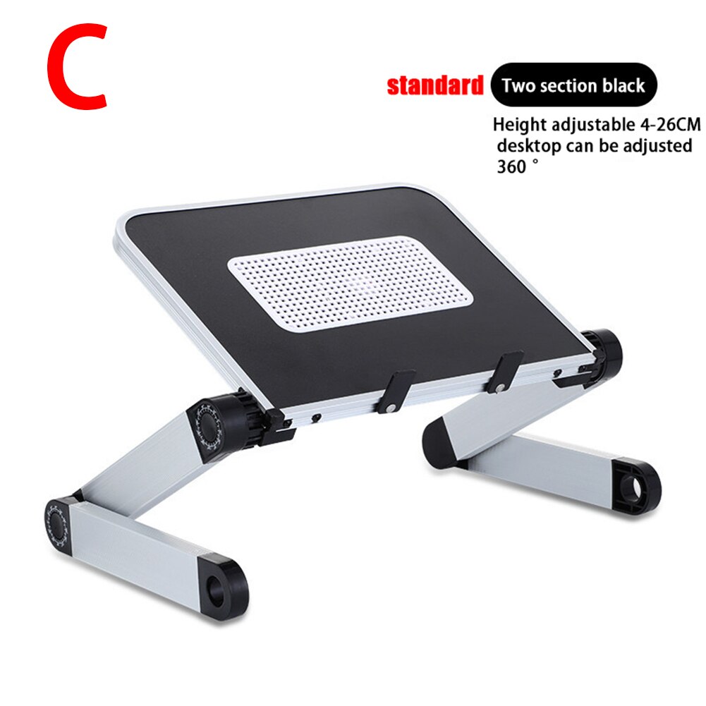 Adjustable Laptop Stand Computer Desk Tablet Notebook Holder Desk Bracket Standing PUO88: Black C