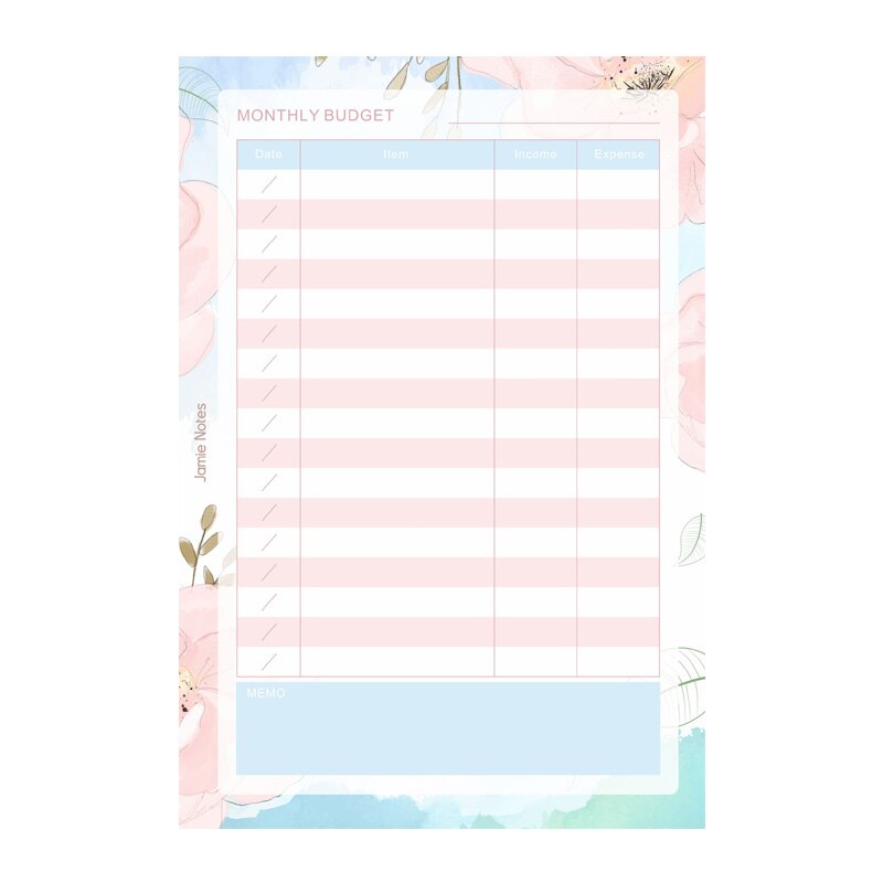 MyPretties Bloemen Budget Refill Papers A5 A6 Filler Papers voor 6 Gat Organizer Binder Notebook Papers 40 Vellen voor Planner