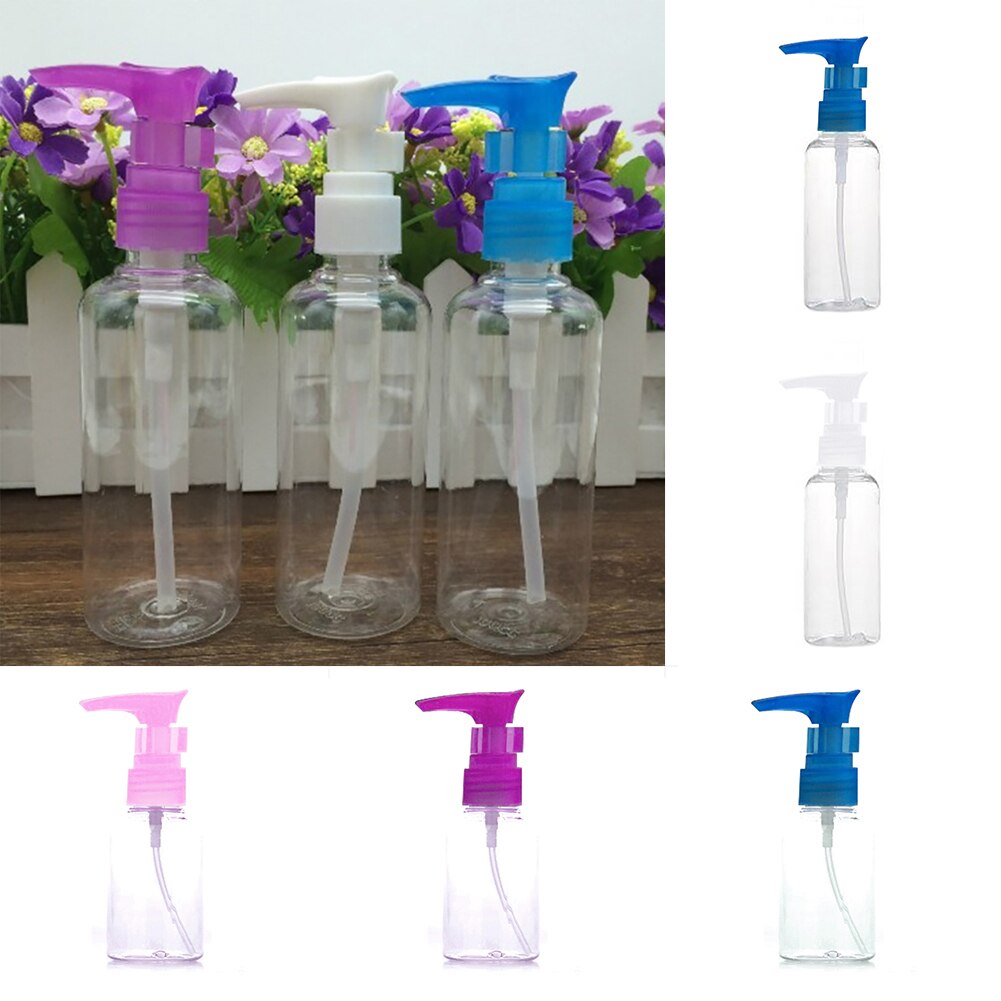 Opruiming 100ml hervulbare lege doorzichtige plastic shampoo-drukpompfles huisdieraccessoire lichtgewicht lege doorzichtige fles