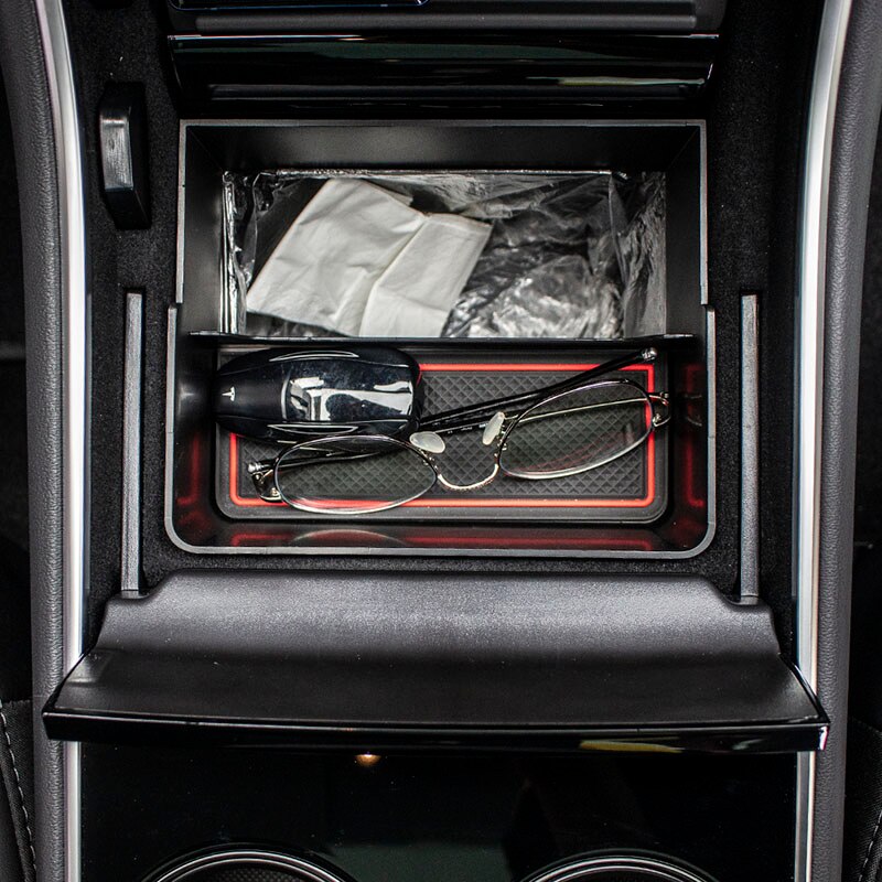 for Tesla Model 3 Y Car Console Trash Storage Bin Rubbish Wastebin Garbage Can 1SET
