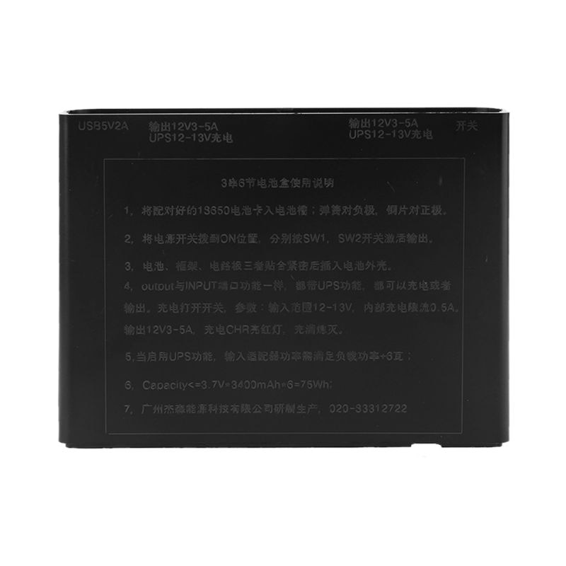  dc 12v sorties usb 18650 6x batteries ups, banque d'alimentation diy pour téléphone portable, routeur, led  k1aa