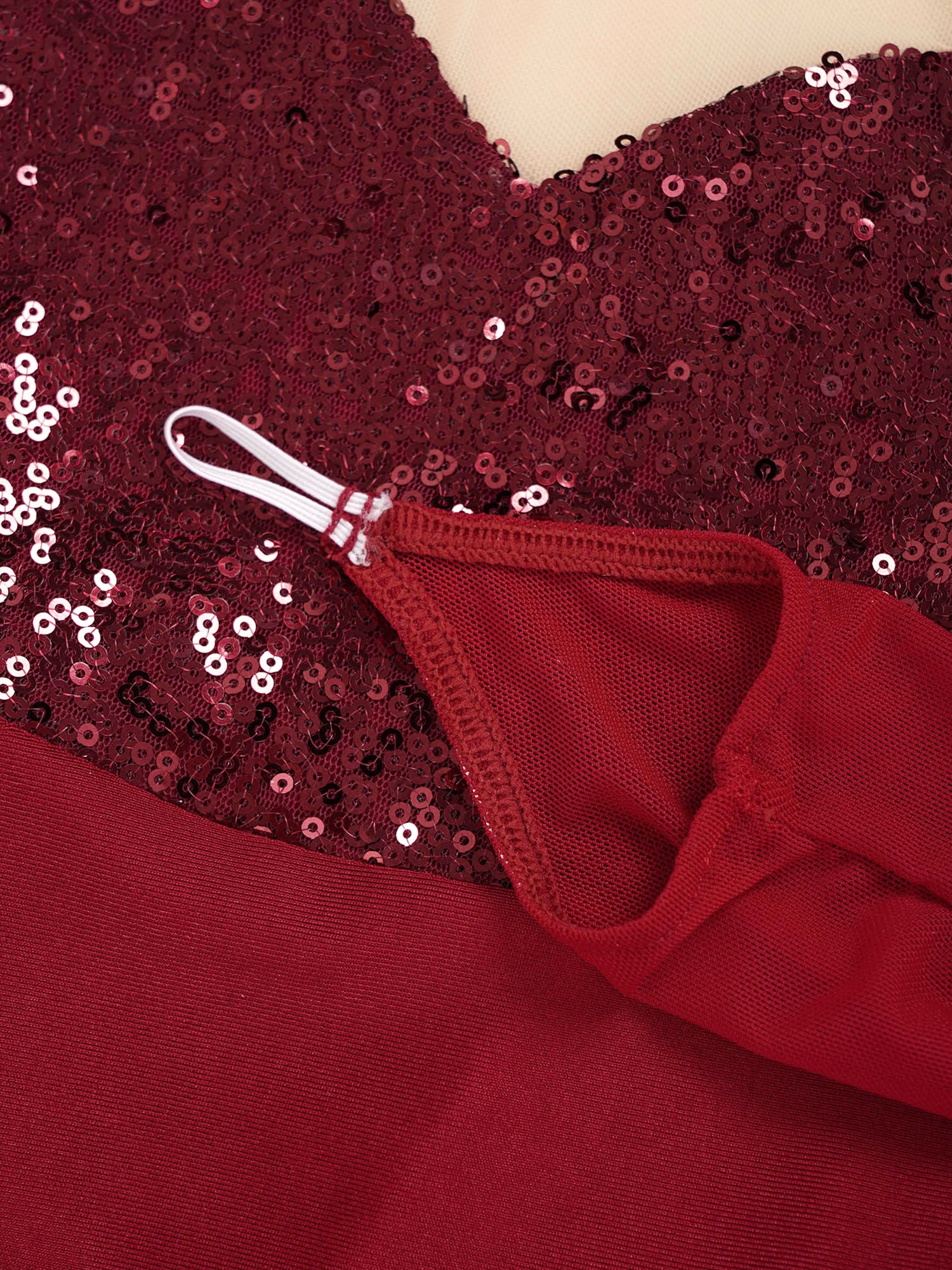 Kids Girls Ballet Tutu Dress Long Sleeve Ballet Leotard Costume Round Collar Decorated Ballerina Leotards Dancewear