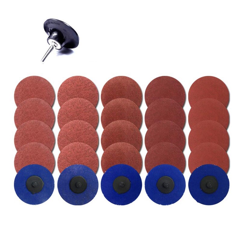 25Pcs 3 Inch Roloc Quick Change Discs Set Sanding Discs with 1/4 inch Holder Surface Conditioning Discs Rust Paint