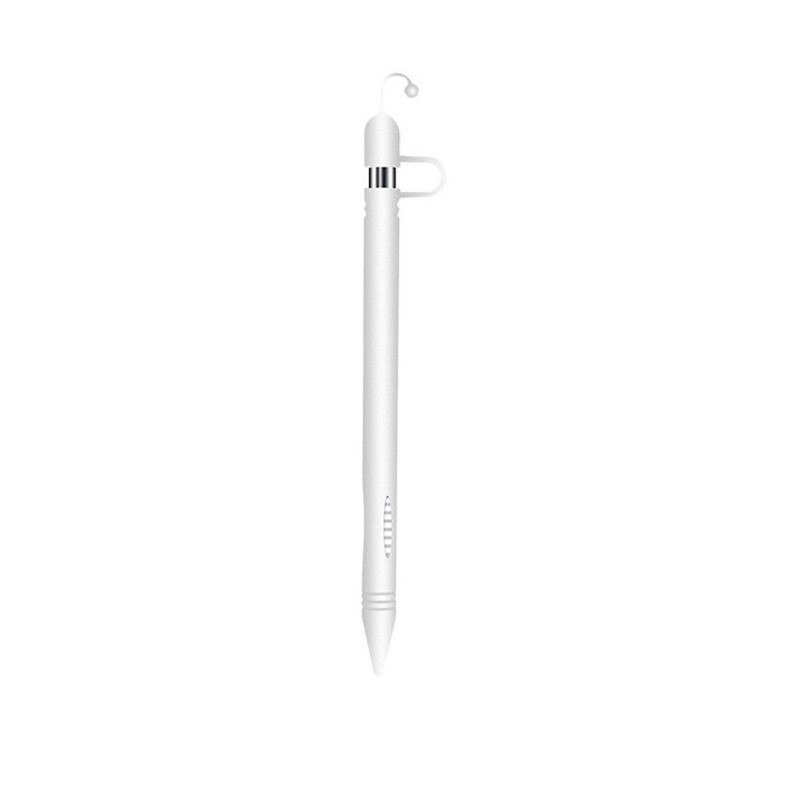 Til æble blyant ipad pro silikone etui cover holder hud pen beskyttende ærme: Hvid