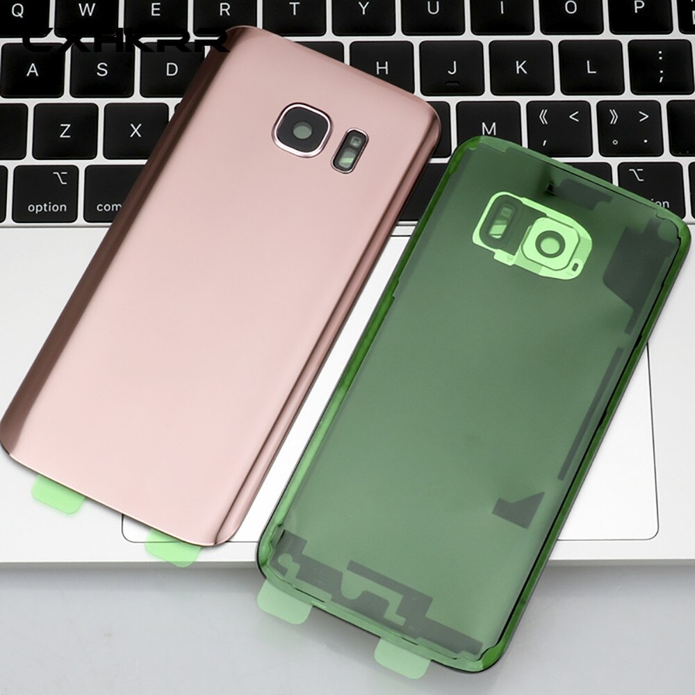 Voor Samsung S7 S7Edge S7 S8 S8 + Batterij Back Cover Deur Behuizing Vervanging Reparatie Onderdelen + Camera Lens