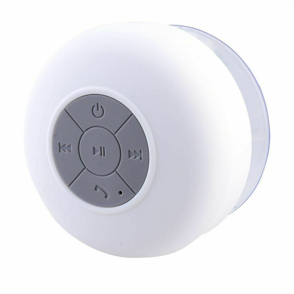 Wasserdicht Bluetooth kabellos dusche lautsprecher Tragbare hände-freie musik mikrofon saug Für Dusche, Schlecht, Auto, Strand & übertrumpfen: Weiß