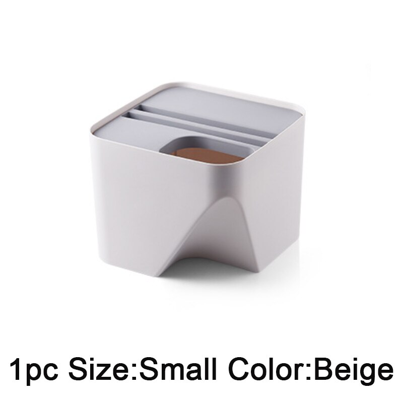 Keuken Prullenbak Prullenbak Gestapeld Sorteren Nul Afval Papelera Compost Vuilnisbak Vuilnisbak Barthroom: 1pc small beige