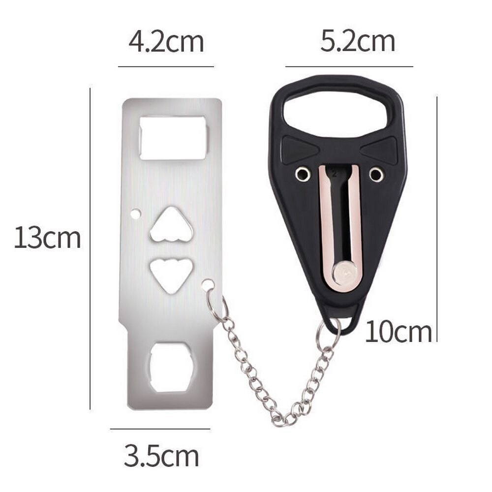 Alloy Door Latch Hardware for Home Hardware Gate Safety Door Bolt Latch Lock Security Lock Door Lock Anti-lock Pin Punch-free: black