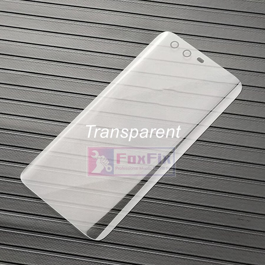 Coque arrière en verre pour Huawei Honor 9, boîtier de batterie, pièces de rechange, sans Logo,: Transparent