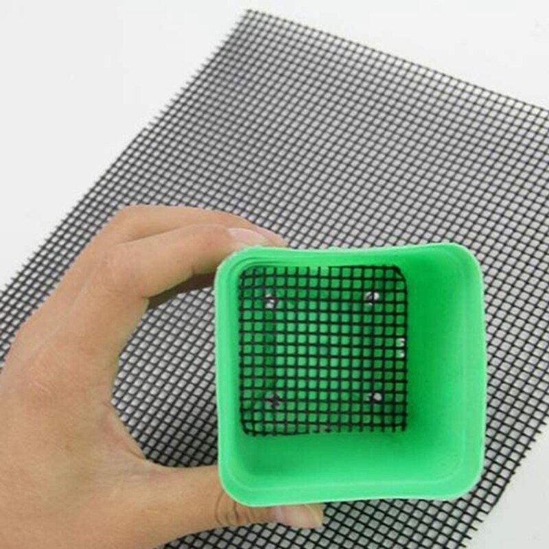 30Stck Kunststoff Blumentopf See Gittergewebe Pad Bonsai Boden Netz matt, 2x2 Zoll
