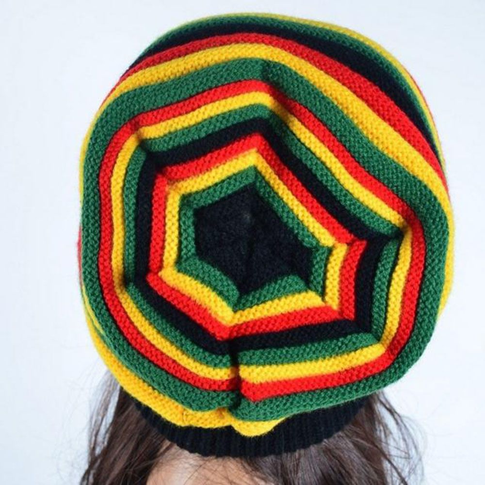Gorra de punto para hombre y mujer, Gorro de estilo Reggae Rasta, Cappello, Hip Pop, rojo, amarillo, verde, negro, Otoño, nueva