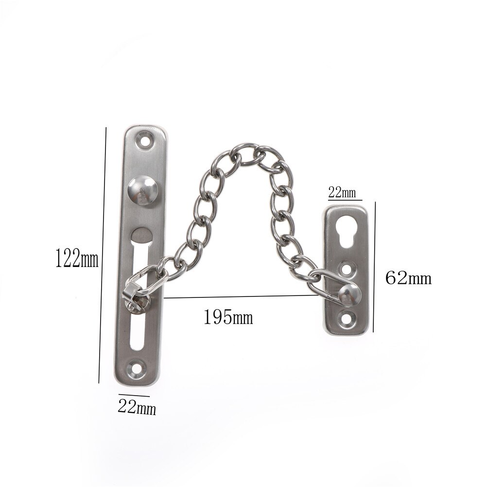 Perno con cadena moderno y práctico de acero inoxidable para puerta, protector de cadena para puerta, cadena de seguridad para puerta, cerradura de cadena para puerta