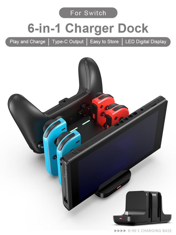 Charging Base Power Supply And Adapter Controller Charger Dock Station Charging Base For 4Joy-Cons