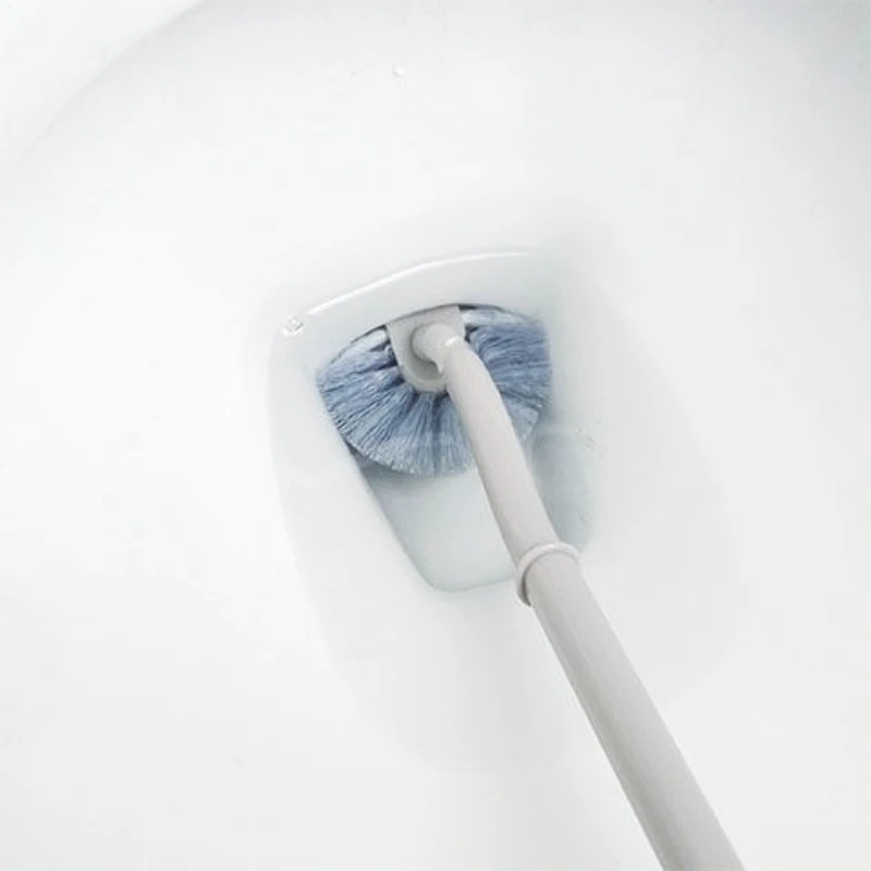 Brosse courbe de toilette de type S suspendue au mur de salle de bains, brosse à tête courbée pour espace d'angle, cheveux doux, articles ménagers, outils de nettoyage, accessoires
