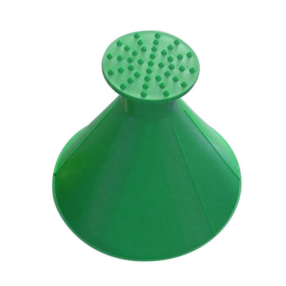Herramientas para quitar la nieve del coche rascador de hielo con forma de embudo automático Deicer cono desescarchado de ventana mágica herramienta útil de limpieza: Green