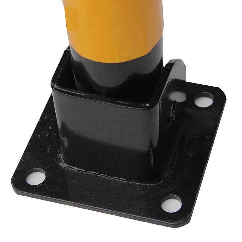 Gantry Lock removable bollard parking lot guide barrier yellow black steel traffic bollard and vehicle detector parking