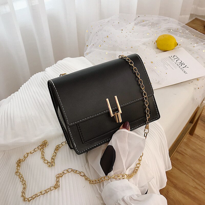 Small Flap Crossbody Bags for Women Summer PU Leather Shoulder Messenger Bag for Girl Handbag Bolsas Ladies Phone Purse: Black