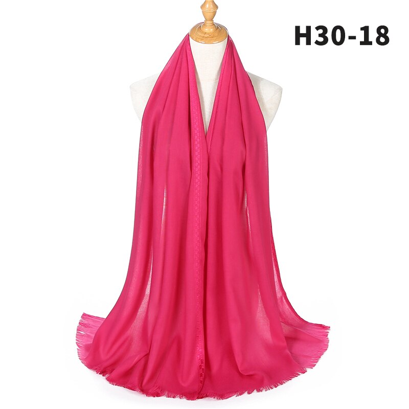 Vrouwen Katoen Hijab Moslim Hoofd Sjaals Effen Foulard Pashmina Sjaals En Wraps Islamitische Sjaal Hoofdband Femme Sjaals: 18-rose