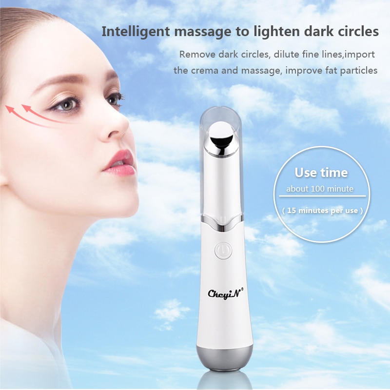 Compress Eye Massager LED Photon Eye Massage Bar Light Therapy Vibrating Skin Tighten Lift Eye Bag Anti Wrinkle Beauty Wand