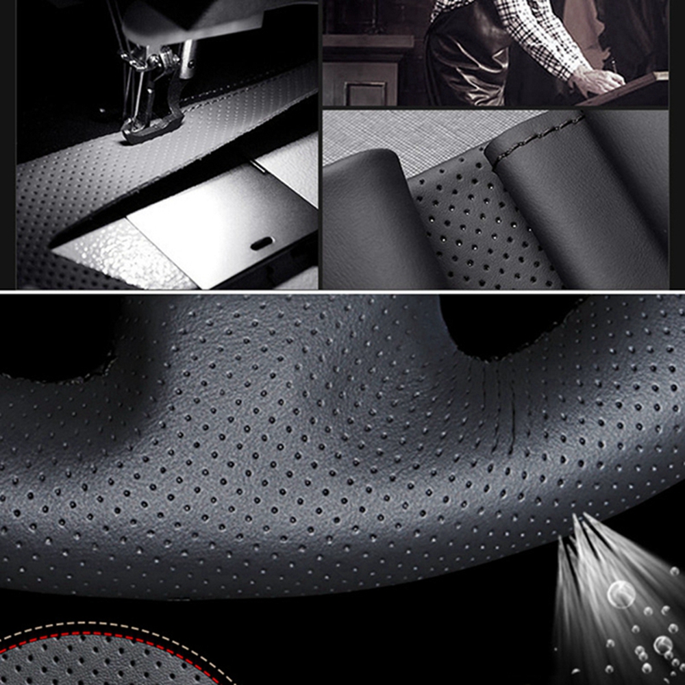 Car Steering Wheel Cover Soft Black Artificial Leather Original Steering Wheel Braid For Subaru WRX (STI) Levorg
