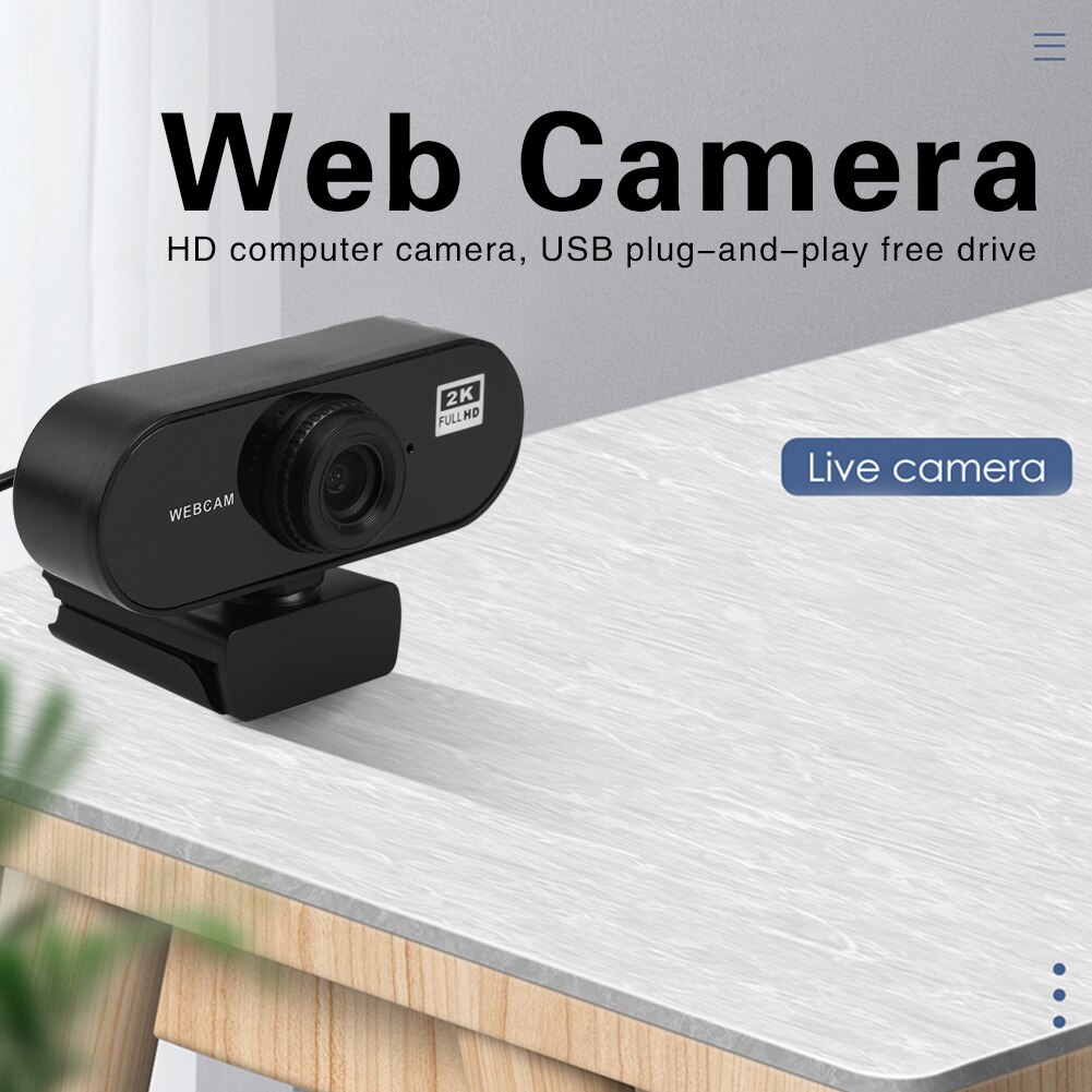 2K HD Computer Camera USB Free Drive/A16 Mini PC Web Camera With Microphone For Live Broadcast Video Recording Work