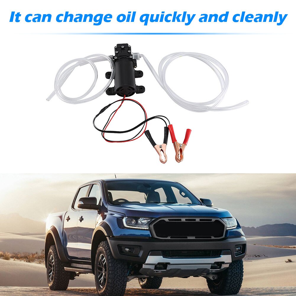 12V 60W Oil Change Pump Electric Fluid Diesel Extractor Transfer Scavenge Pump with 6mm 8mm 11mm Hoses for Car Motorcycle