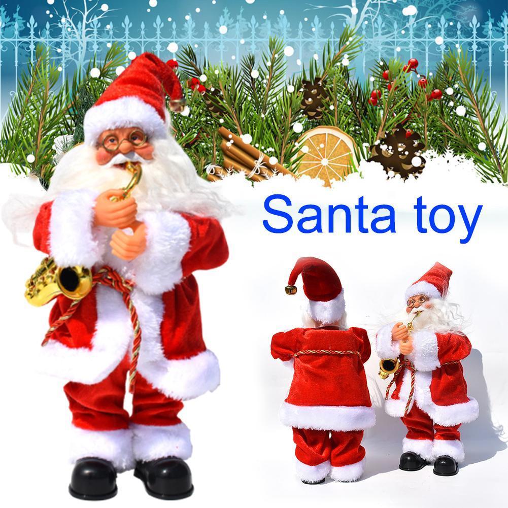 Danza Santa Claus música Navidad juguetes para niños nuevos juguetes adornos calle decoraciones invertida Navidad eléctrica niños Q7W4